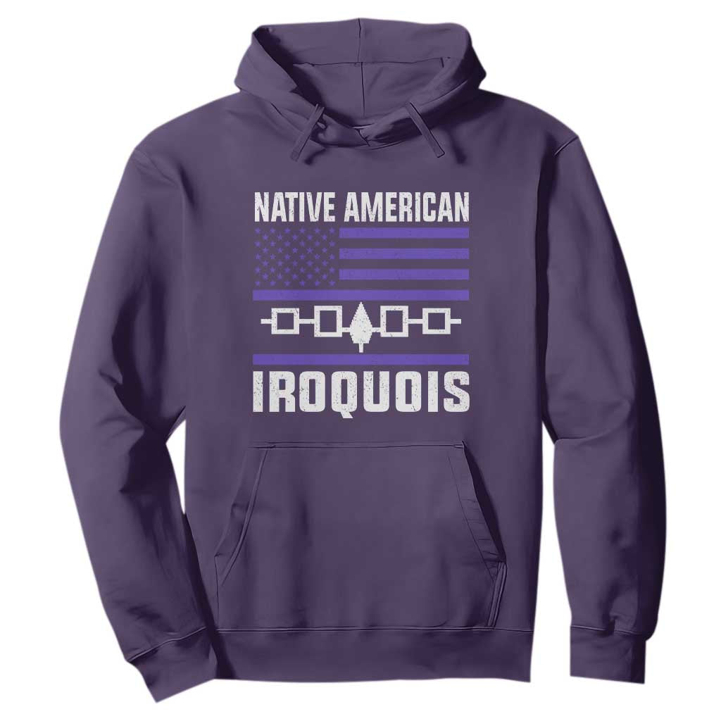 Native American Iroquois Hoodie Haudenosaunee Nation Vintage USA Flag TS11 Purple Print Your Wear