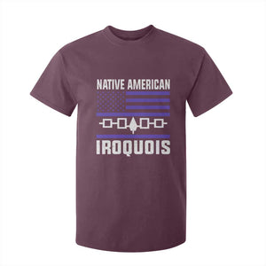 Native American Iroquois T Shirt For Kid Haudenosaunee Nation Vintage USA Flag TS11 Maroon Print Your Wear