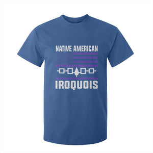 Native American Iroquois T Shirt For Kid Haudenosaunee Nation Vintage USA Flag TS11 Royal Blue Print Your Wear