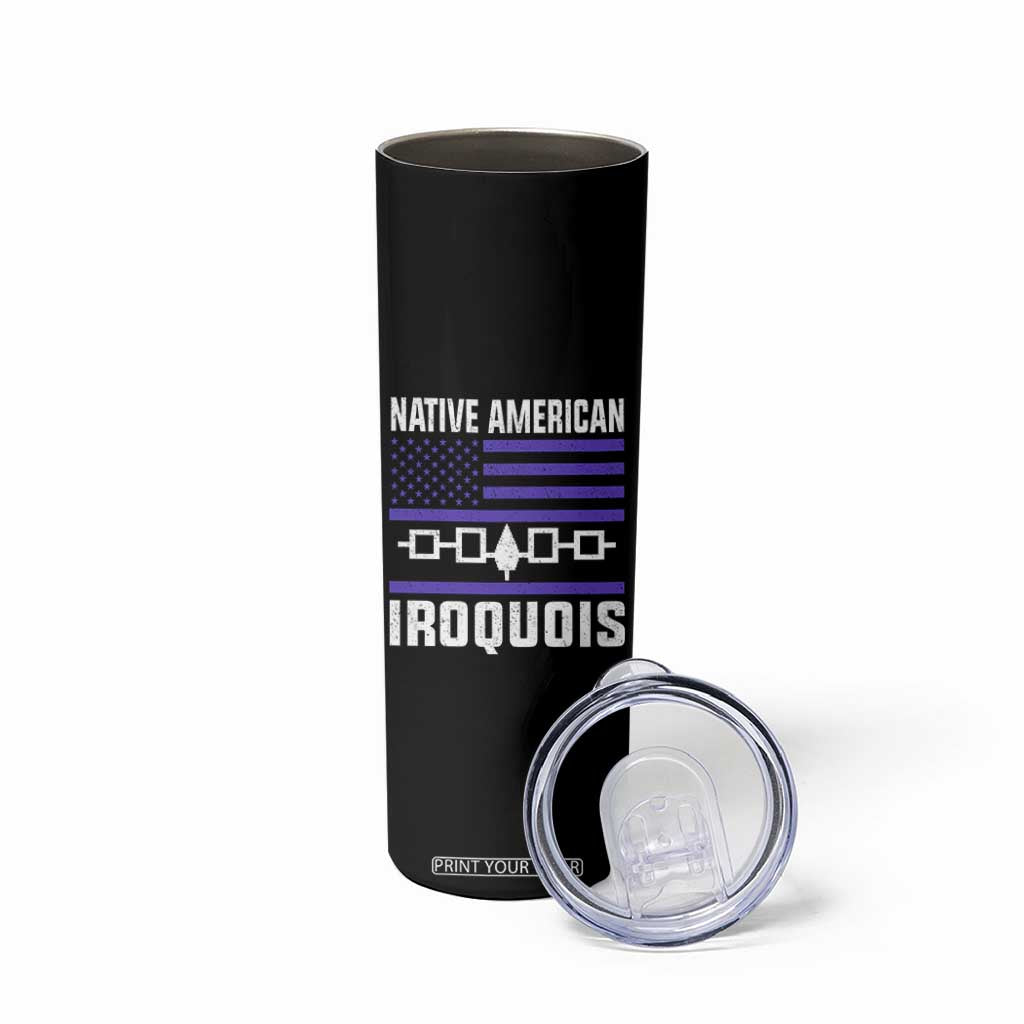 Native American Iroquois Skinny Tumbler Haudenosaunee Nation Vintage USA Flag TS11 Print Your Wear