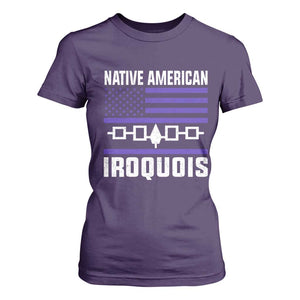 Native American Iroquois T Shirt For Women Haudenosaunee Nation Vintage USA Flag TS11 Purple Print Your Wear