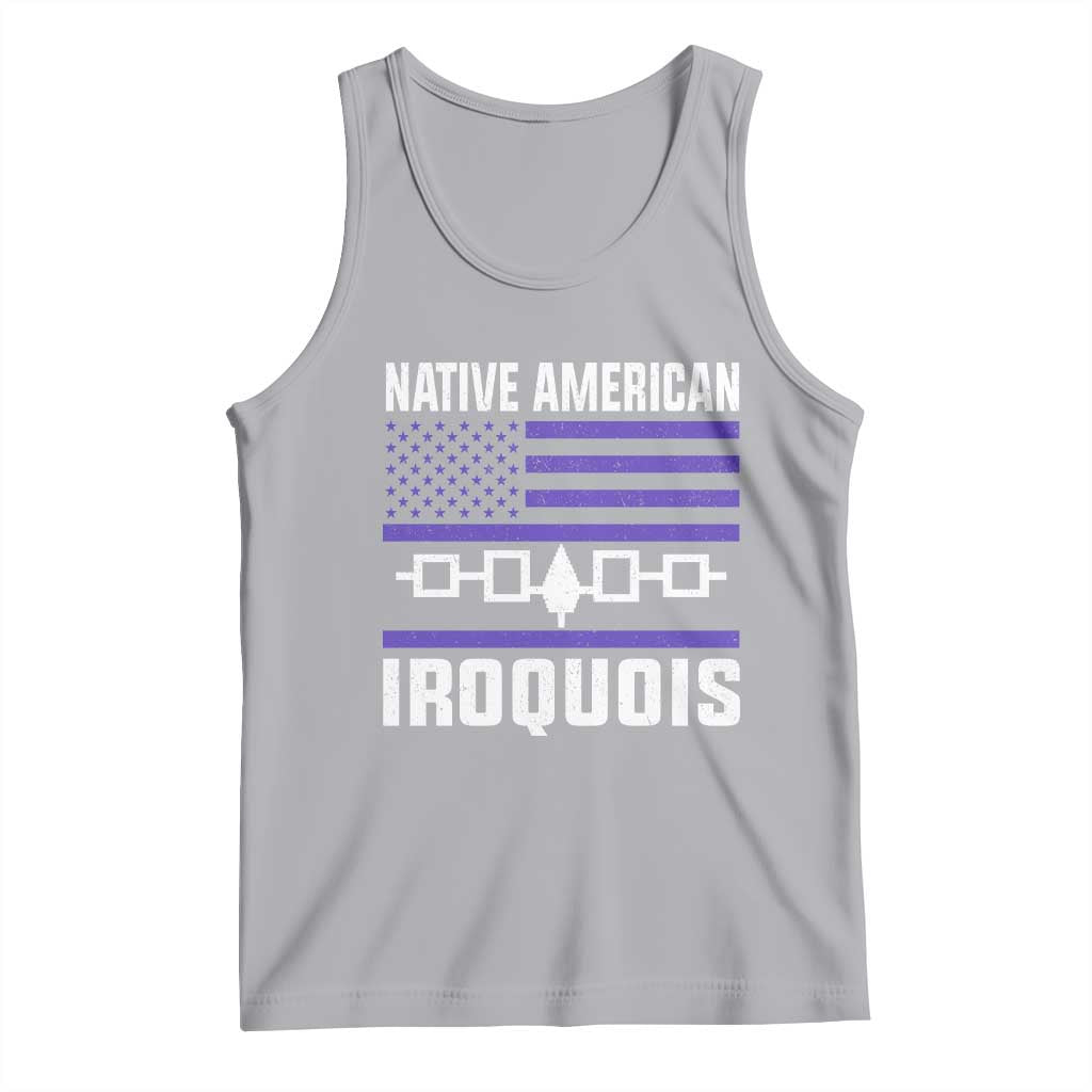 Native American Iroquois Tank Top Haudenosaunee Nation Vintage USA Flag TS11 Athletic Heather Print Your Wear