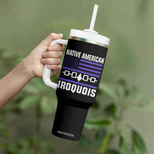 Native American Iroquois Tumbler With Handle Haudenosaunee Nation Vintage USA Flag TS11 Print Your Wear