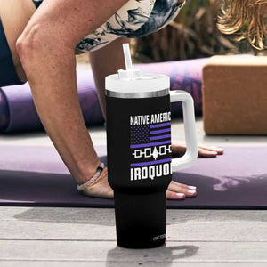 Native American Iroquois Tumbler With Handle Haudenosaunee Nation Vintage USA Flag TS11 Print Your Wear