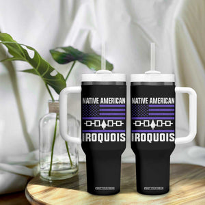 Native American Iroquois Tumbler With Handle Haudenosaunee Nation Vintage USA Flag TS11 Print Your Wear