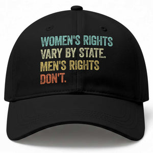 Women's Rights Vary By State Men Rights Don't Feminist Retro Baseball Cap