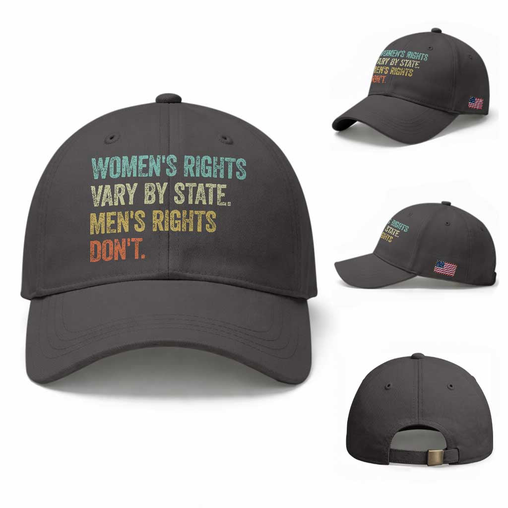 Women's Rights Vary By State Men Rights Don't Feminist Retro Baseball Cap