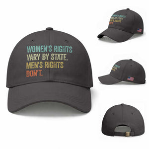 Women's Rights Vary By State Men Rights Don't Feminist Retro Baseball Cap