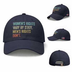 Women's Rights Vary By State Men Rights Don't Feminist Retro Baseball Cap