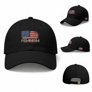 Feminism Feminist American Flag Baseball Cap Patriotic Womens Rights