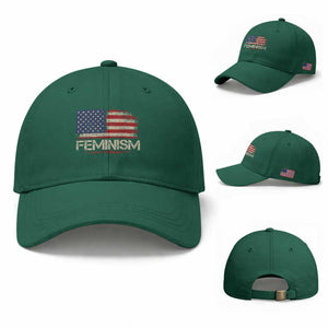 Feminism Feminist American Flag Baseball Cap Patriotic Womens Rights