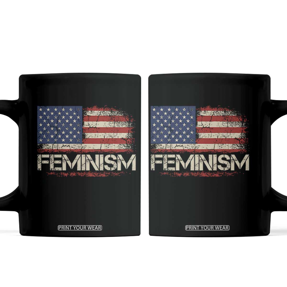 Feminism Feminist American Flag Coffee Mug Patriotic Womens Rights
