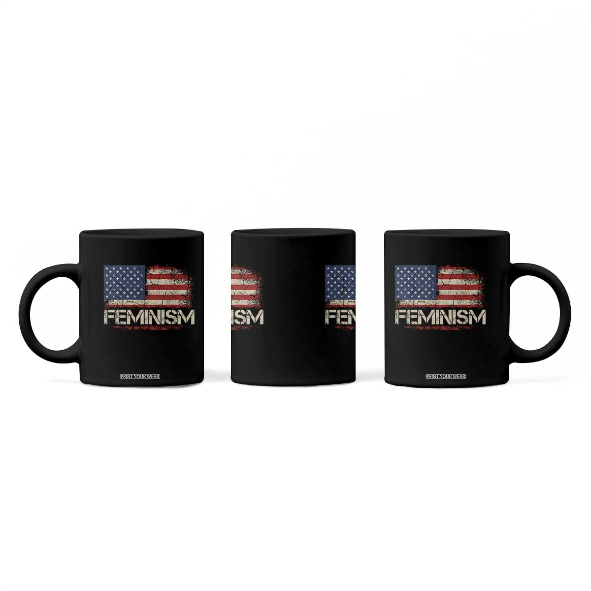 Feminism Feminist American Flag Coffee Mug Patriotic Womens Rights