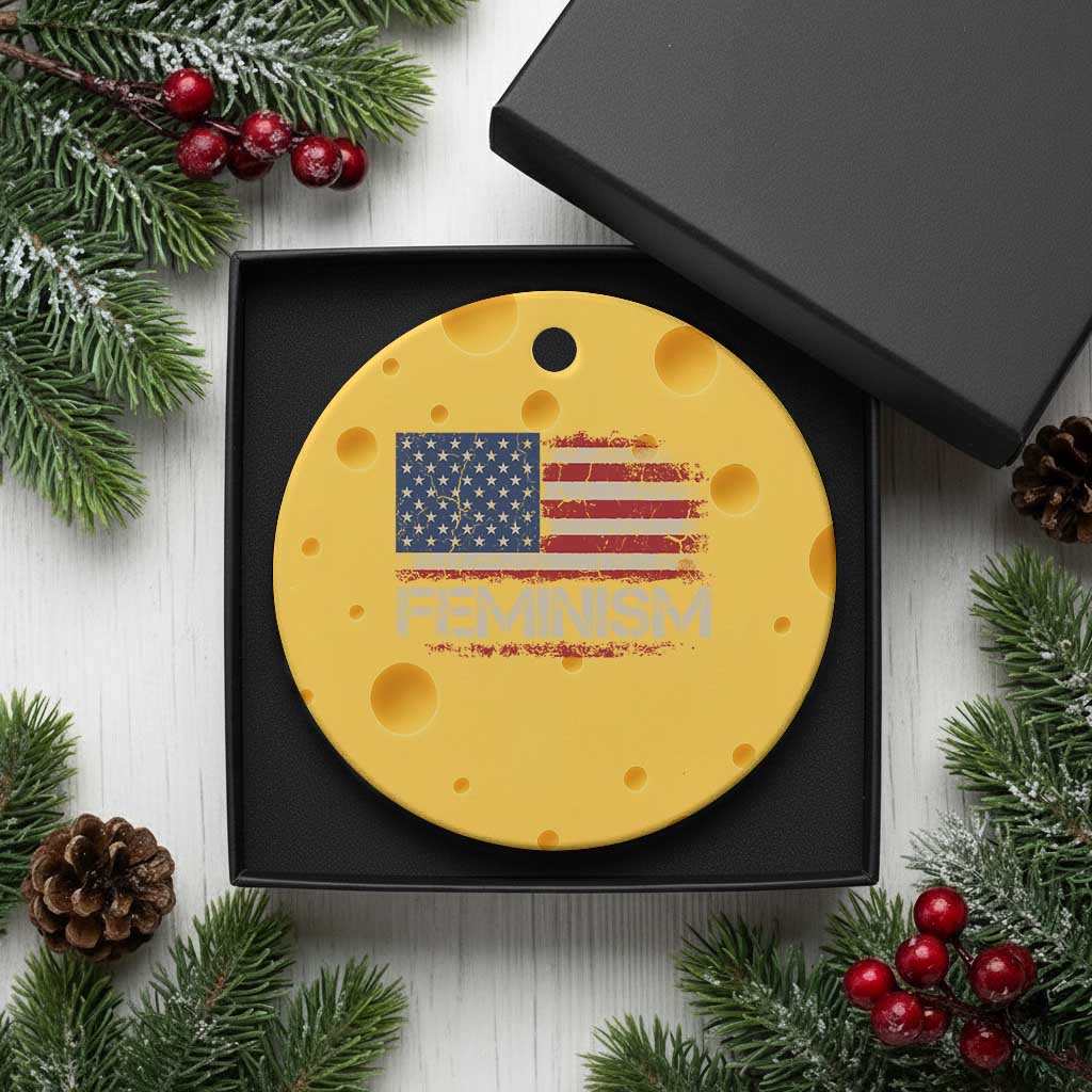 Feminism Feminist American Flag Ceramic Ornament Patriotic Womens Rights