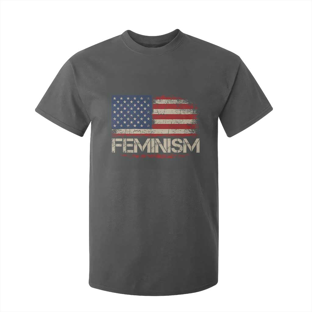 Feminism Feminist American Flag T Shirt For Kid Patriotic Womens Rights