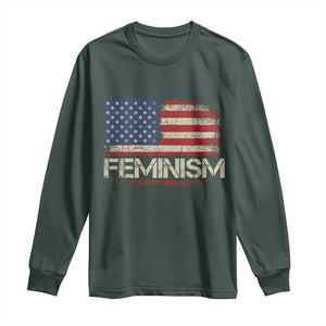 Feminism Feminist American Flag Long Sleeve Shirt Patriotic Womens Rights
