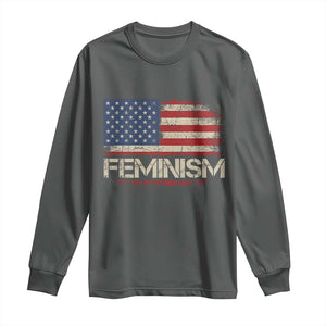 Feminism Feminist American Flag Long Sleeve Shirt Patriotic Womens Rights