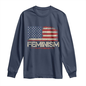 Feminism Feminist American Flag Long Sleeve Shirt Patriotic Womens Rights