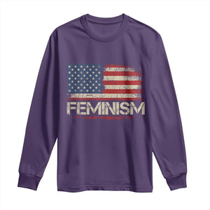 Feminism Feminist American Flag Long Sleeve Shirt Patriotic Womens Rights
