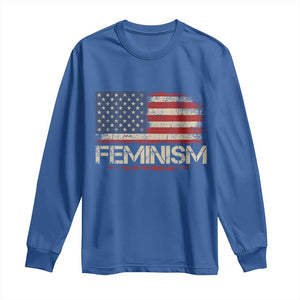 Feminism Feminist American Flag Long Sleeve Shirt Patriotic Womens Rights