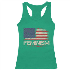 Feminism Feminist American Flag Racerback Tank Top Patriotic Womens Rights