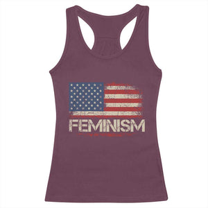 Feminism Feminist American Flag Racerback Tank Top Patriotic Womens Rights