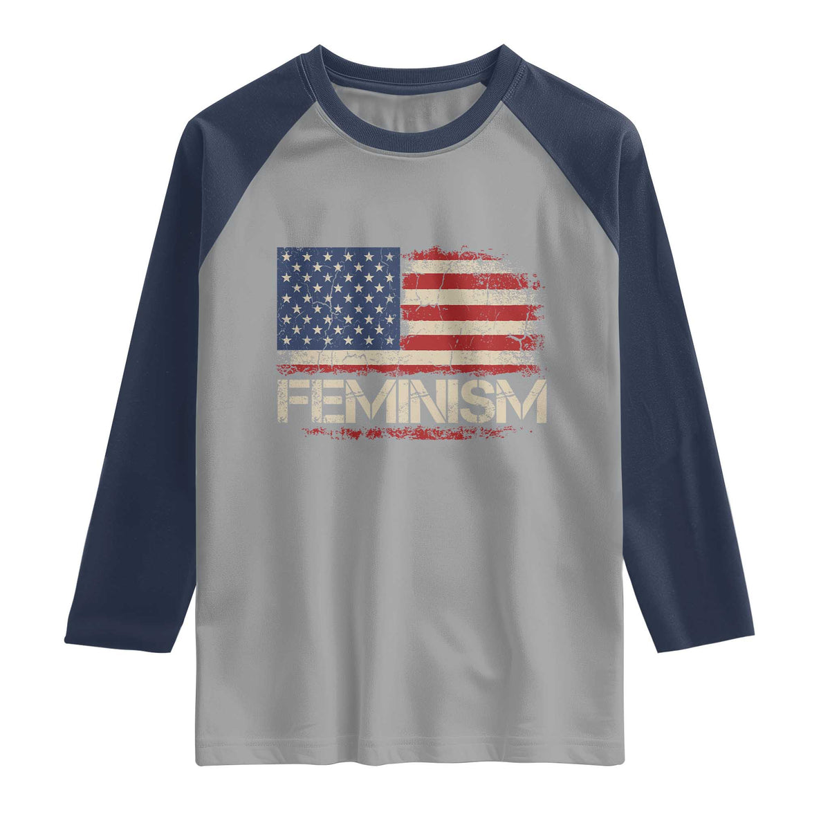 Feminism Feminist American Flag Raglan Shirt Patriotic Womens Rights