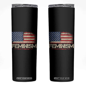 Feminism Feminist American Flag Skinny Tumbler Patriotic Womens Rights