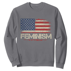Feminism Feminist American Flag Sweatshirt Patriotic Womens Rights