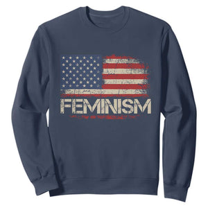 Feminism Feminist American Flag Sweatshirt Patriotic Womens Rights