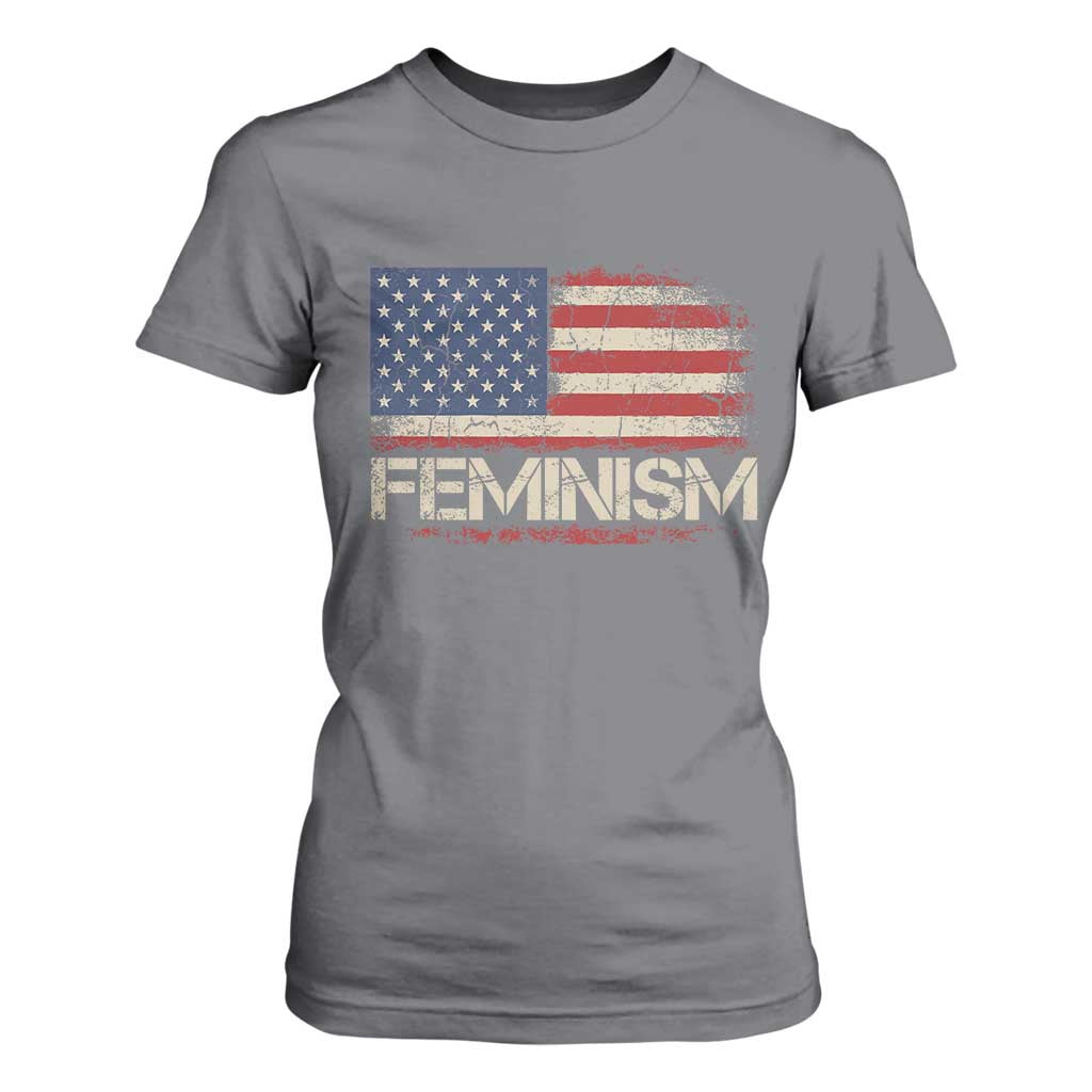 Feminism Feminist American Flag T Shirt For Women Patriotic Womens Rights