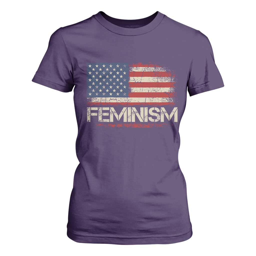 Feminism Feminist American Flag T Shirt For Women Patriotic Womens Rights