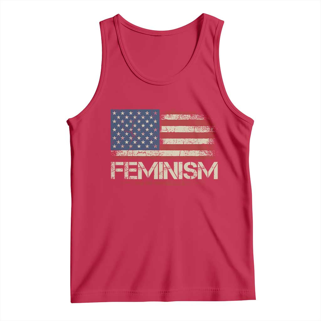 Feminism Feminist American Flag Tank Top Patriotic Womens Rights