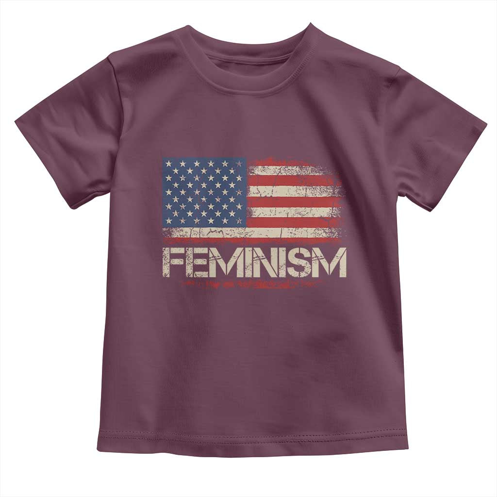 Feminism Feminist American Flag Toddler T Shirt Patriotic Womens Rights