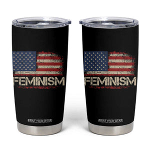Feminism Feminist American Flag Tumbler Cup Patriotic Womens Rights