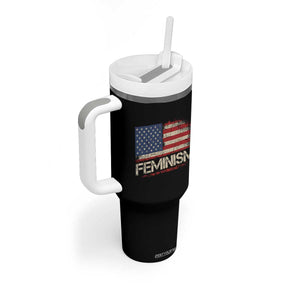 Feminism Feminist American Flag Tumbler With Handle Patriotic Womens Rights