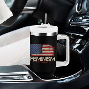 Feminism Feminist American Flag Tumbler With Handle Patriotic Womens Rights