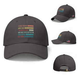 Funny Retired 2026 Baseball Cap A Wise Woman Once Said I'm Outta Here Retirement Gift