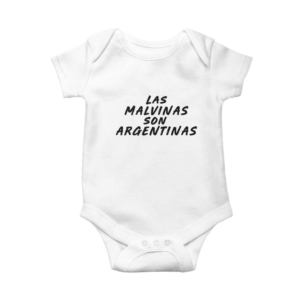 Las Malvinas Son Argentinas Baby Onesie Political Statement TS11 White Print Your Wear