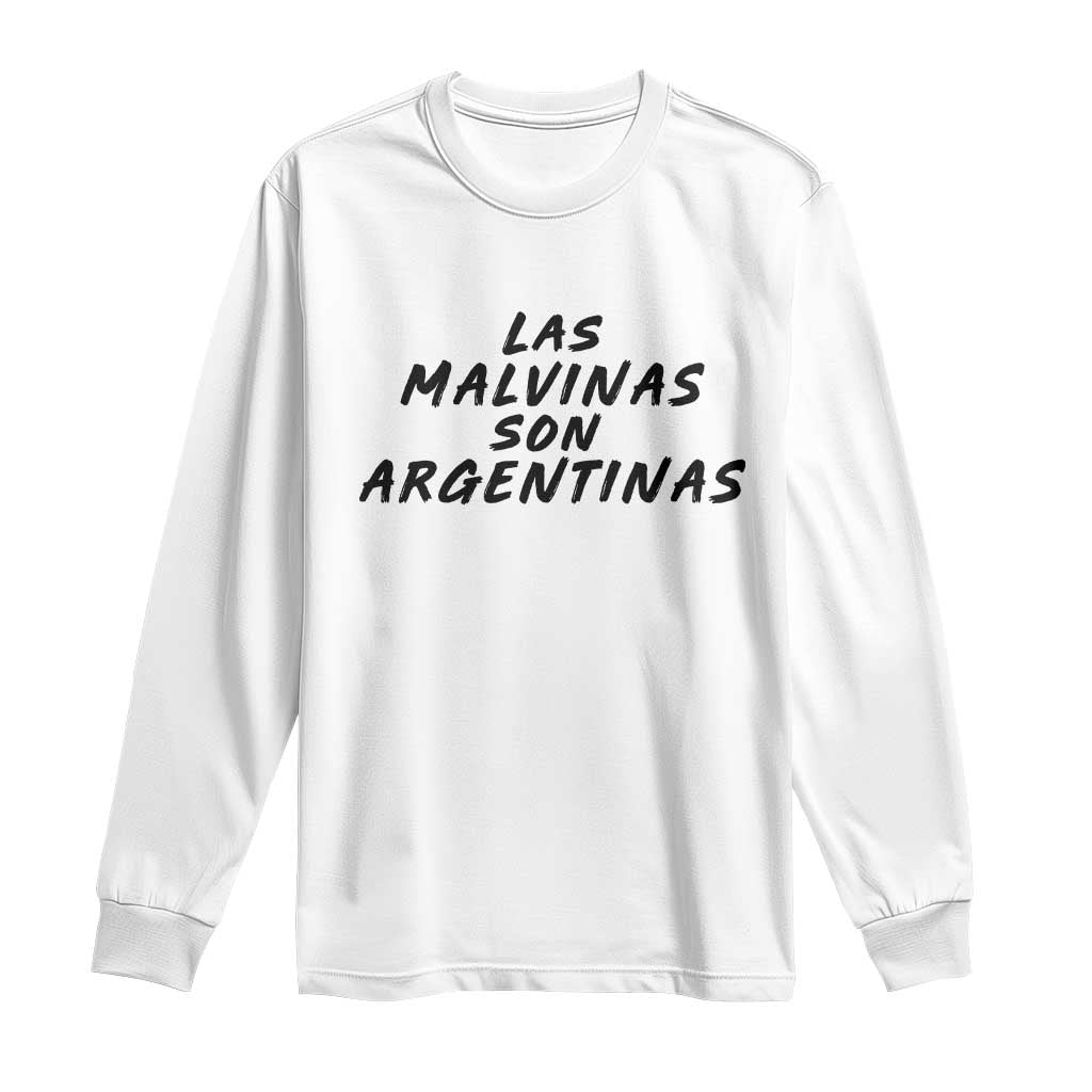 Las Malvinas Son Argentinas Long Sleeve Shirt Political Statement TS11 White Print Your Wear
