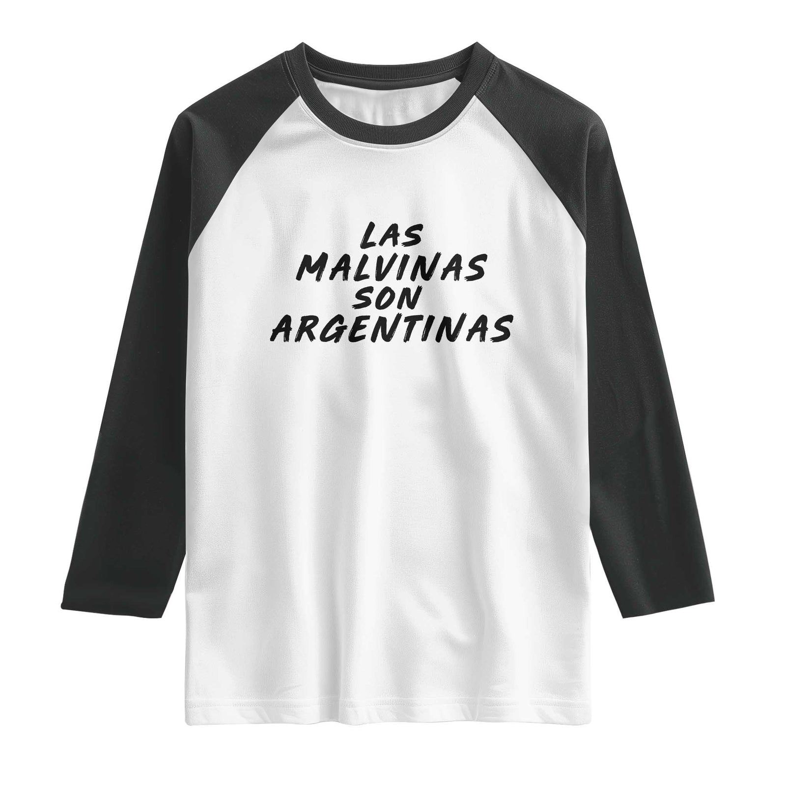 Las Malvinas Son Argentinas Raglan Shirt Political Statement TS11 White Black Print Your Wear