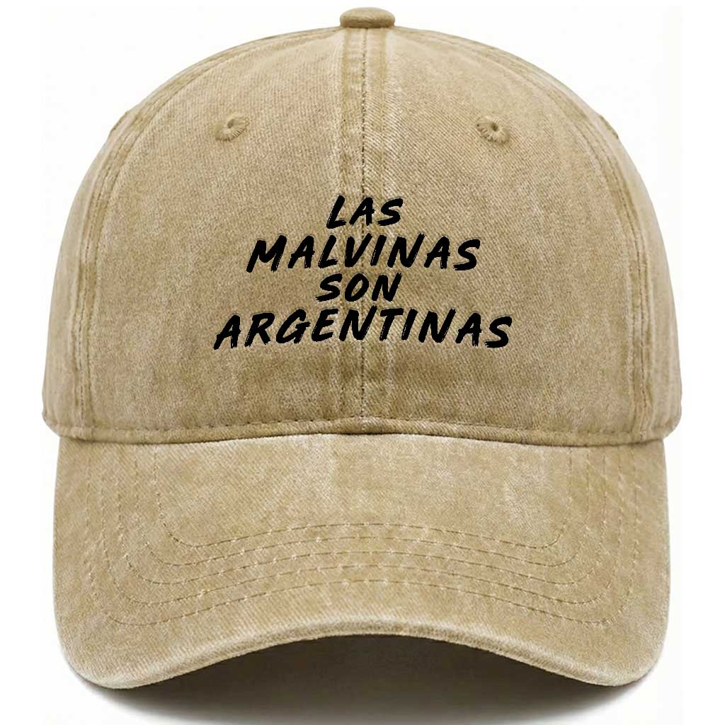 Las Malvinas Son Argentinas Washed Cotton Baseball Cap Political Statement TS11 Print Your Wear