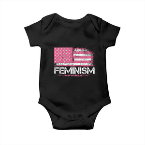 Feminism Feminist Pink American Flag Baby Onesie Patriotic Womens Rights