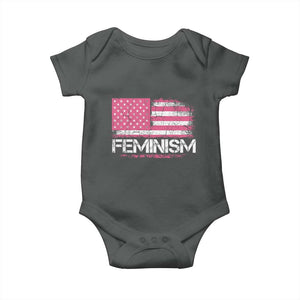 Feminism Feminist Pink American Flag Baby Onesie Patriotic Womens Rights