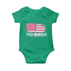 Feminism Feminist Pink American Flag Baby Onesie Patriotic Womens Rights
