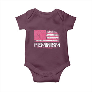 Feminism Feminist Pink American Flag Baby Onesie Patriotic Womens Rights