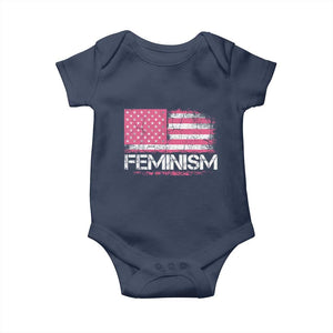 Feminism Feminist Pink American Flag Baby Onesie Patriotic Womens Rights