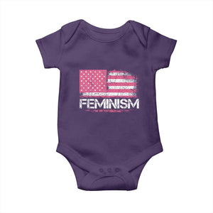 Feminism Feminist Pink American Flag Baby Onesie Patriotic Womens Rights