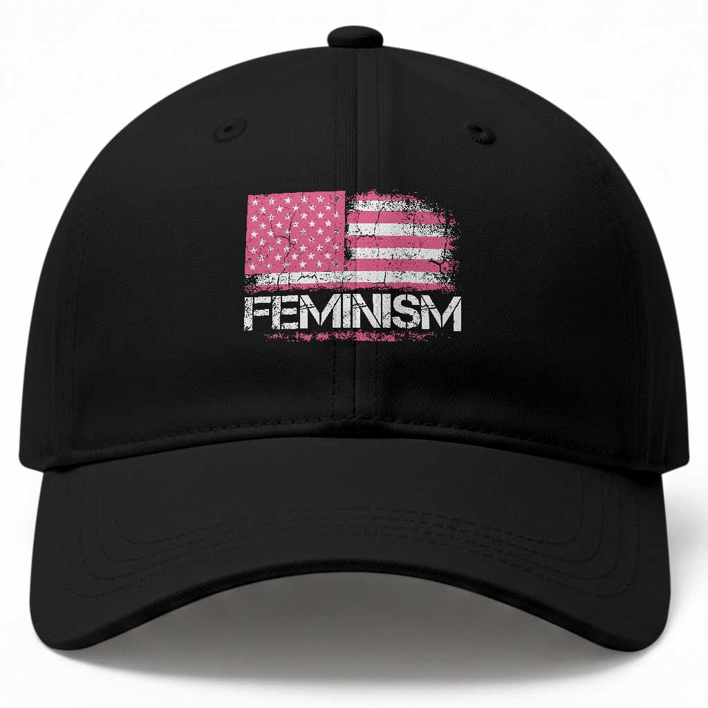Feminism Feminist Pink American Flag Baseball Cap Patriotic Womens Rights
