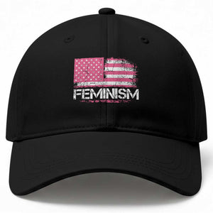 Feminism Feminist Pink American Flag Baseball Cap Patriotic Womens Rights